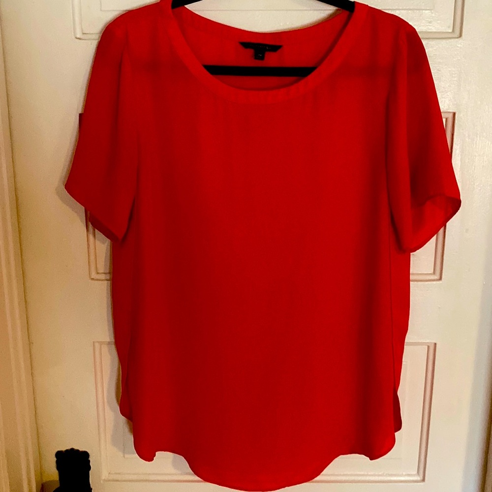Banana Republic Red Short Sleeve Blouse